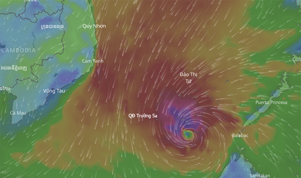 Thông báo về việc chủ động ứng phó với bão Tembin (bão số 16)